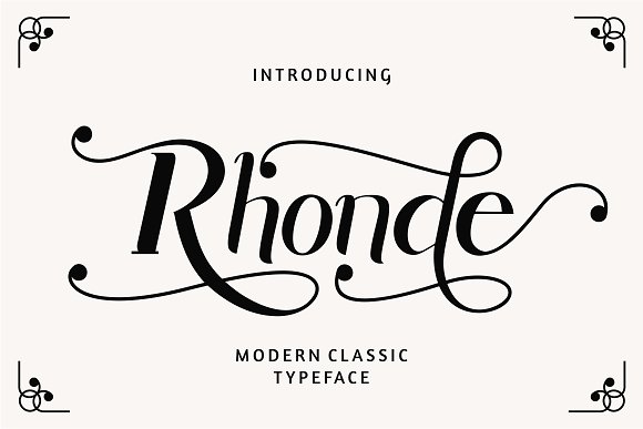 Rhonde – Modern Classic Font插图
