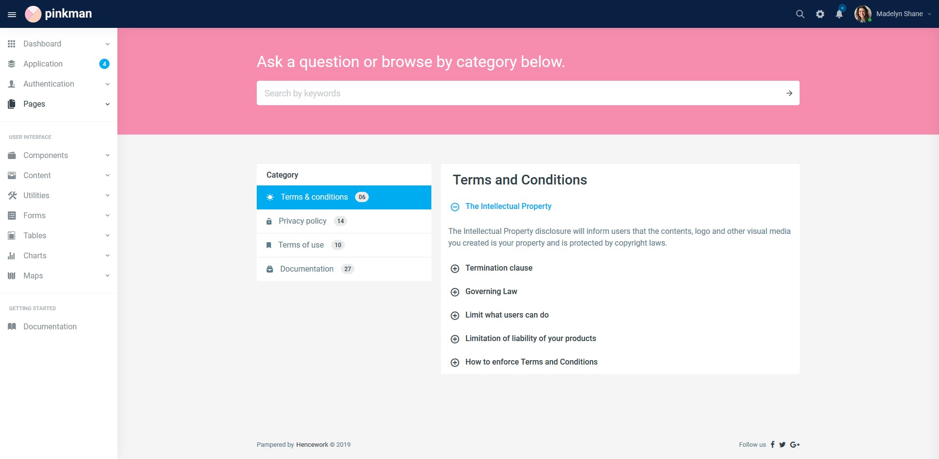 Bootstrap架构网站管理系统模板素材库精选下载 Pinkman – Bootstrap 4 Admin Dashboard Template插图(6)