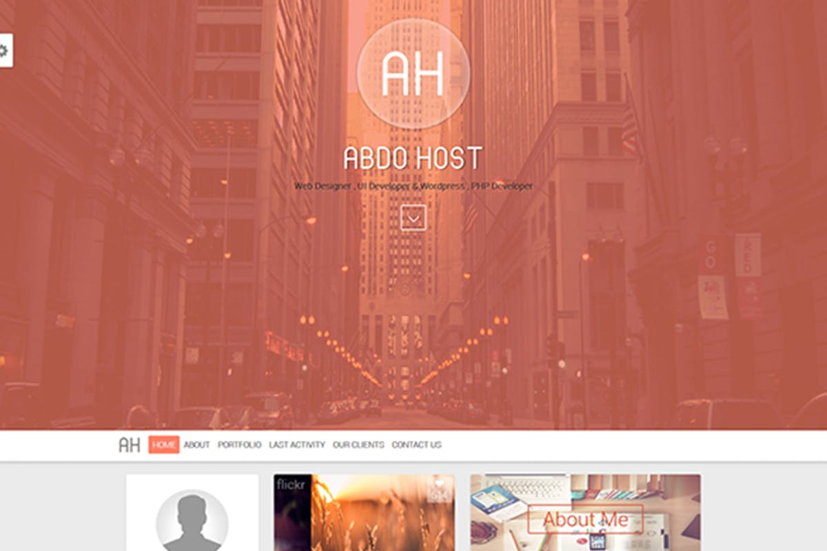 创意个人简历&博客网站着陆页设计模板素材库精选 AH – Creative Personal Resume And Blog Template插图