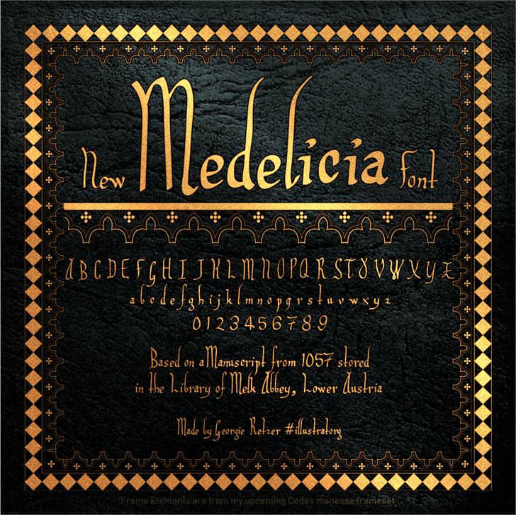 Medelicia font插图