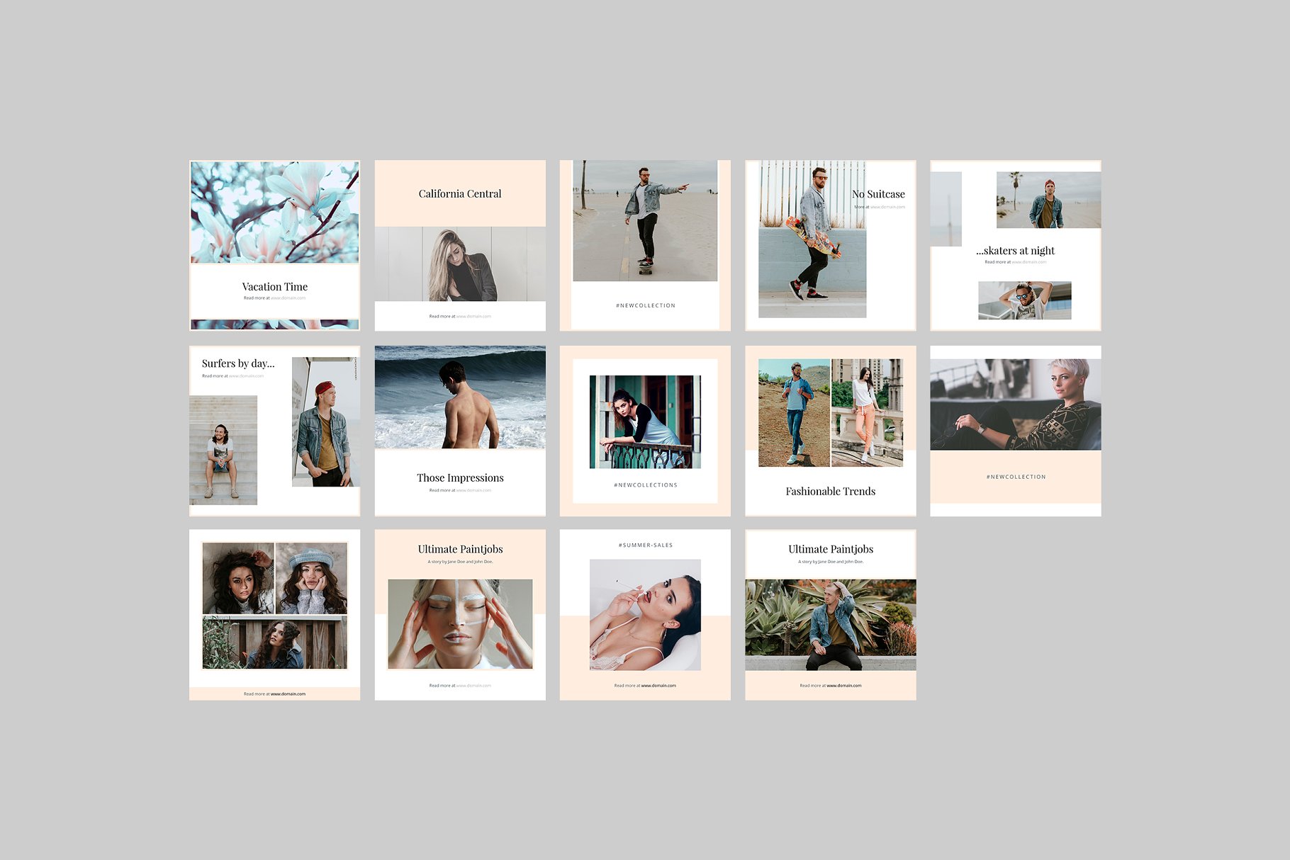时尚摄影社交媒体模板素材库精选 California Social Media Templates插图(6)
