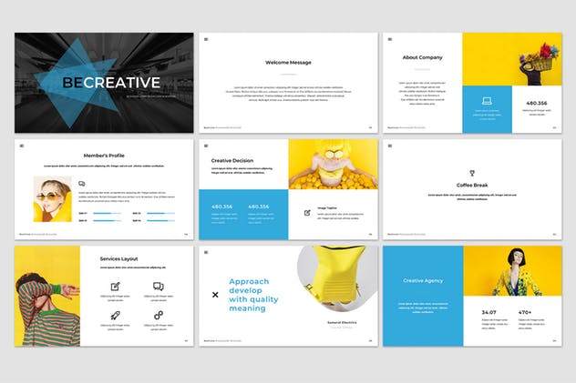 创新型服务企业介绍PPT幻灯片模板 Creative Powerpoint Presentation插图(1)