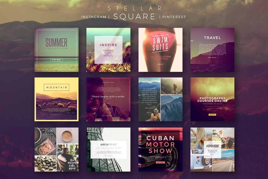 社交媒体超级Banner模板素材库精选合集 Stellar Social Media Banner Pack插图(2)