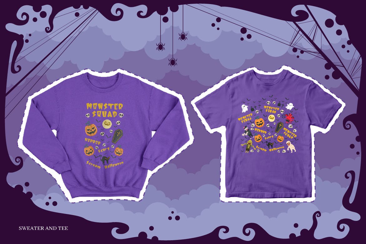 儿童节/万圣节节日主题设计适用的装饰设计无衬线字体 Monster Squad – Fun Halloween Typeface插图(3)