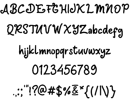 Derbie & Cuttie Demo font插图3 Derbie & Cuttie Demo font插图3