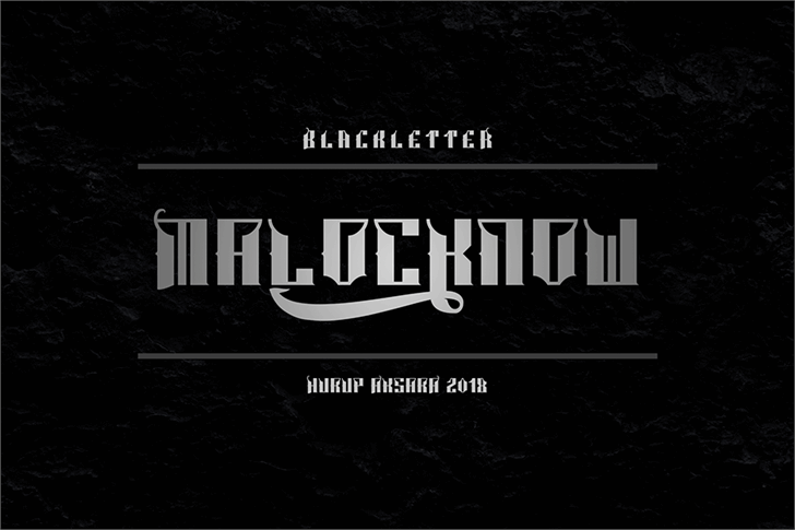 Malocknow Standard font插图