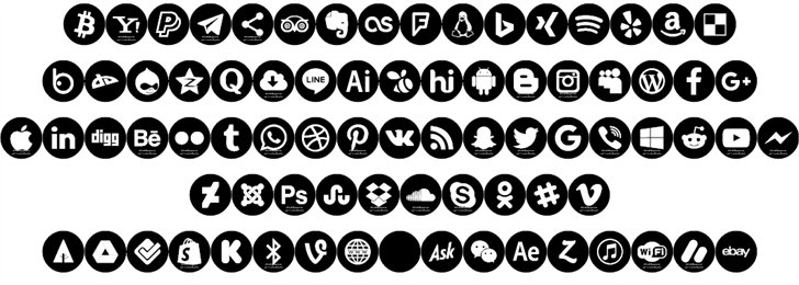 social media color font插图1