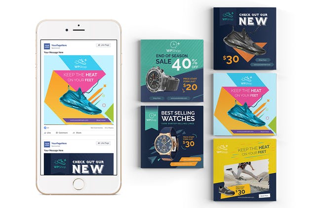 20款Facebook文章Banner贴图广告模板 20 Facebook Post Banner – Products插图(5)