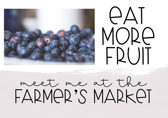 Blueberry Shake – A Fun Font插图2