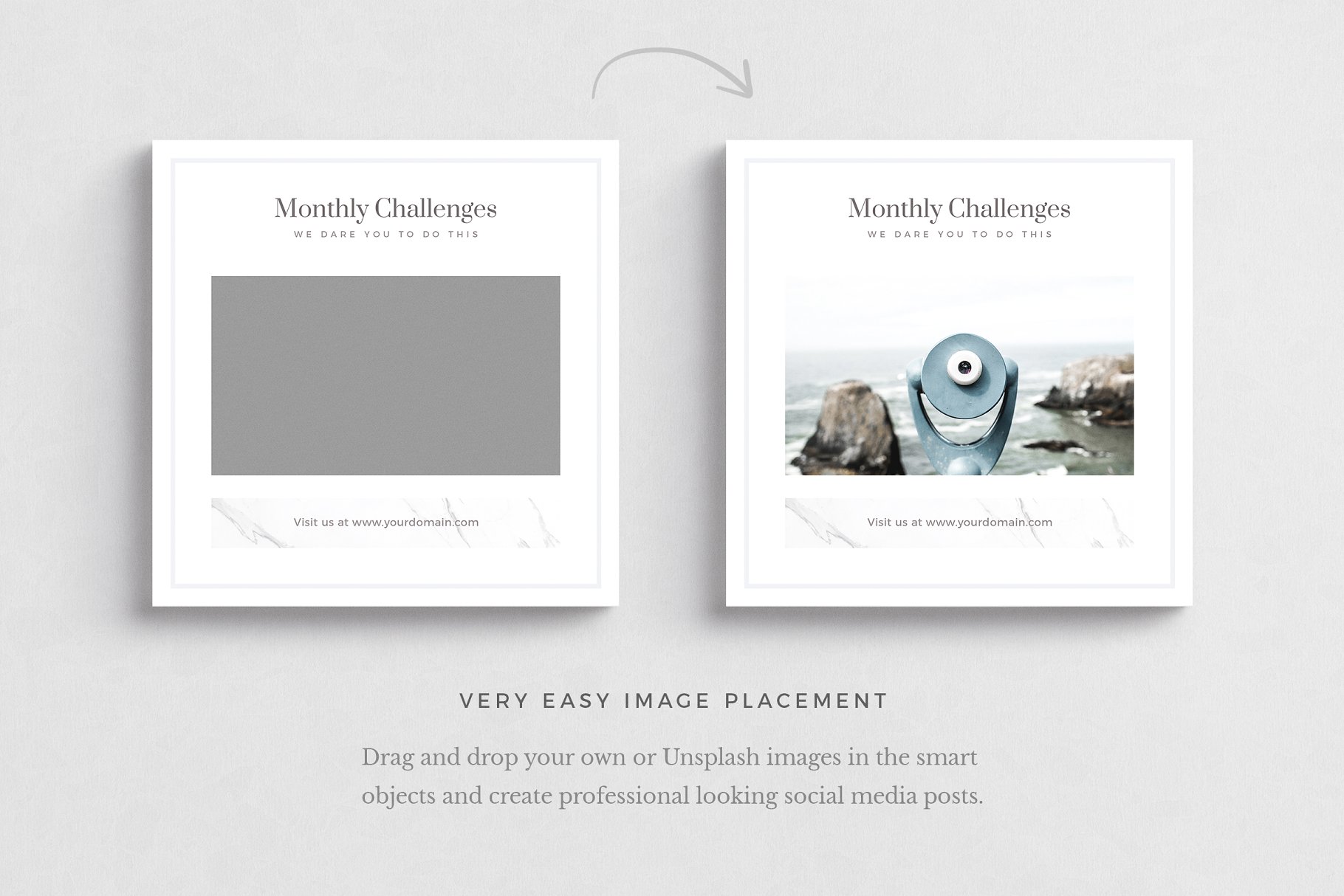 简约风社交媒体贴图设计模板素材库精选 Vienna Social Media Pack插图(4)