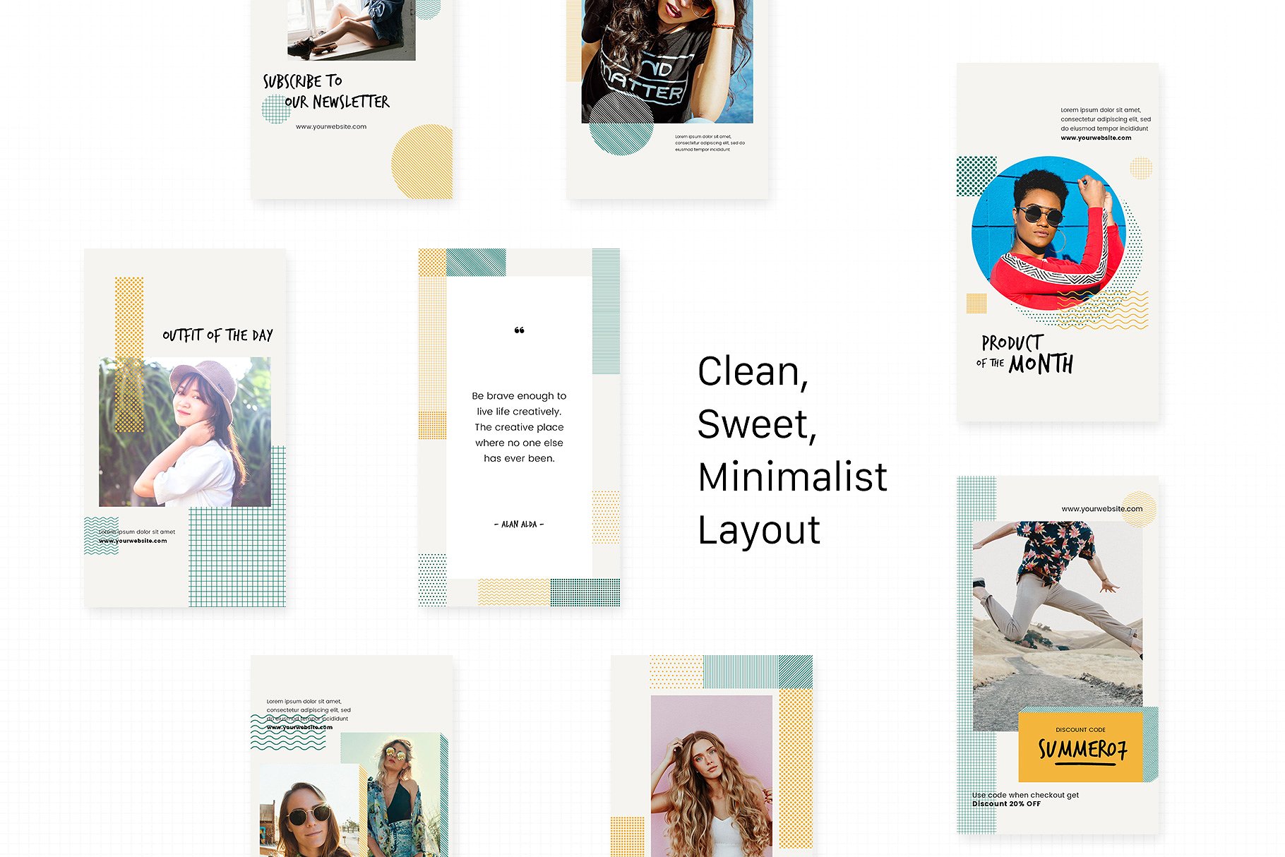 Instagram社交媒体故事贴图模板素材库精选套装 Instagram Stories Pack – POLA插图(3)