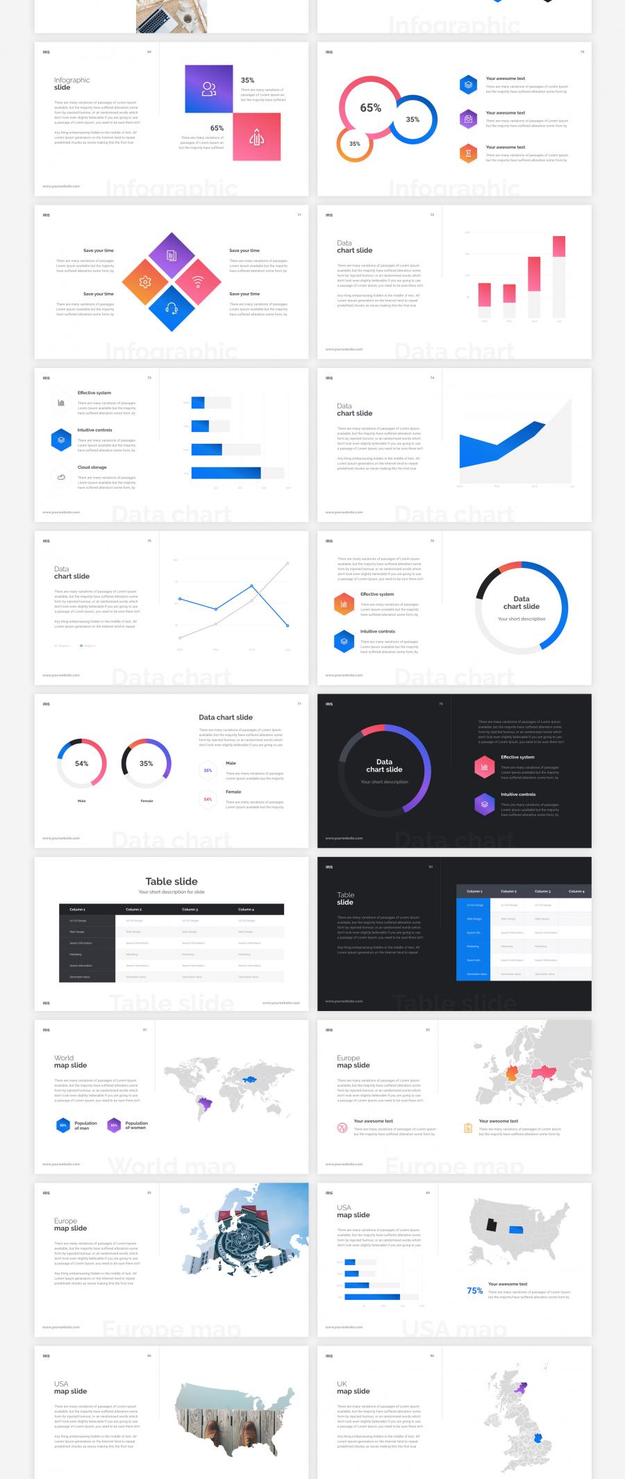 色彩有亲和力的极简主义PPT模版套装Pro [PPTX,Key]插图(5)