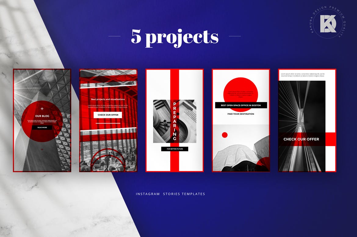 企业品牌故事Instagram横幅广告设计 Corporate Instagram Banners Stories插图(2)