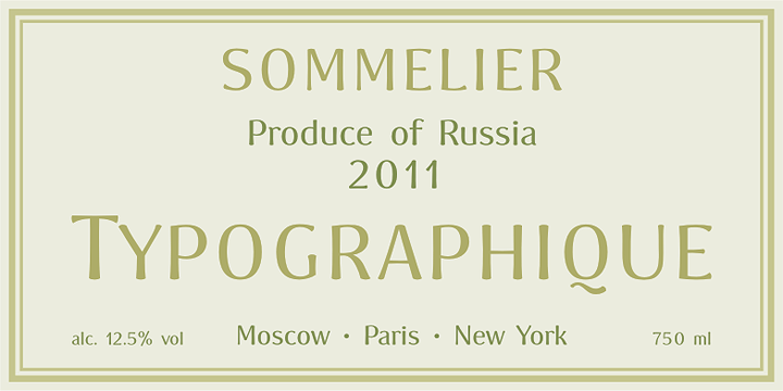 Sommelier Font插图