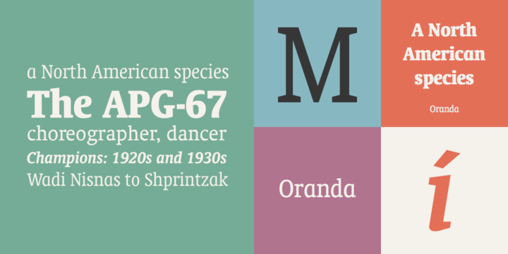 Oranda Font Family插图