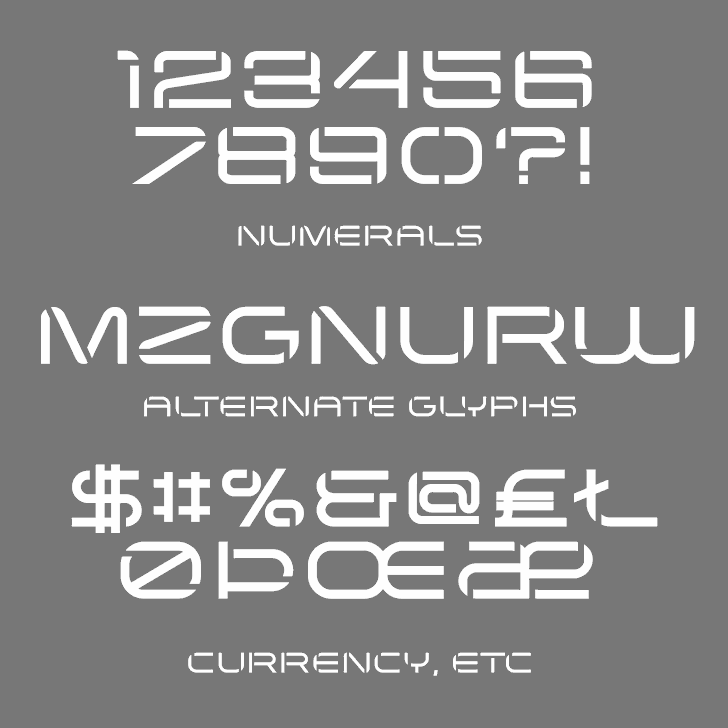 Arkitech Stencil font插图4