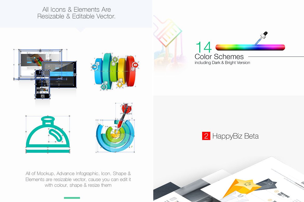 干净、创意、现代的商业PowerPoint包插图(4)