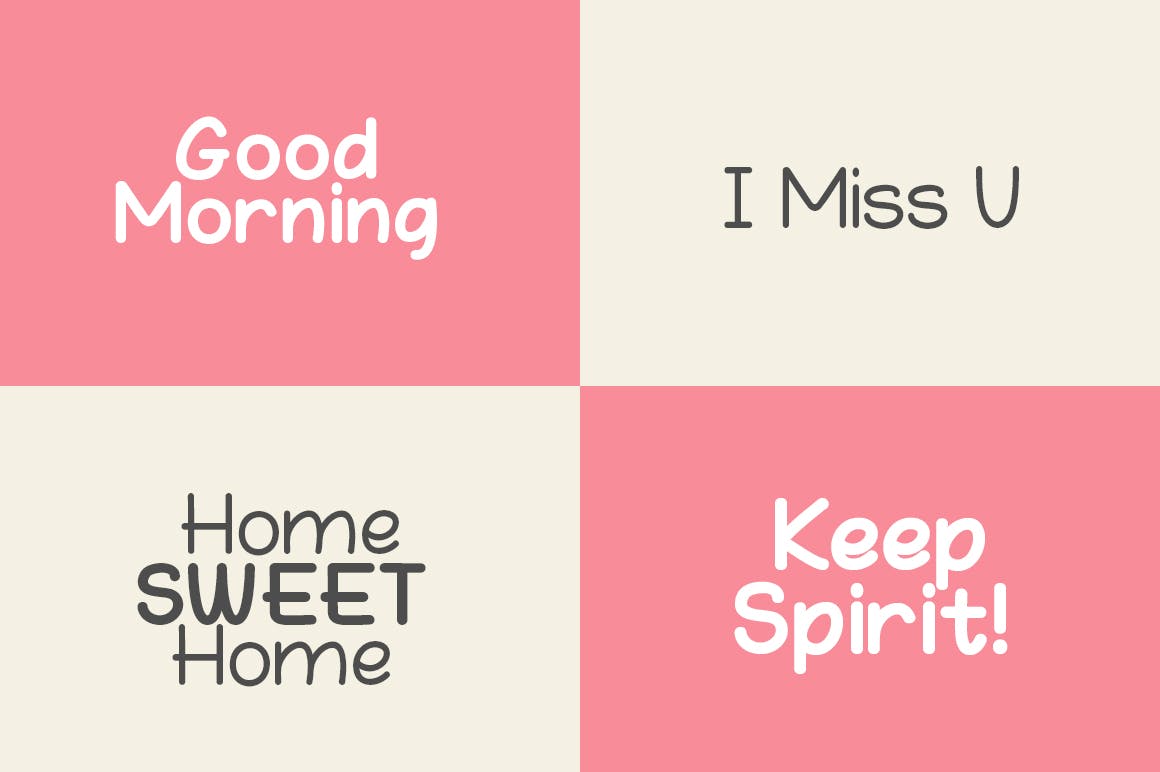 甜蜜可爱风格英文无衬线装饰设计字体 Hey Fun插图(4)