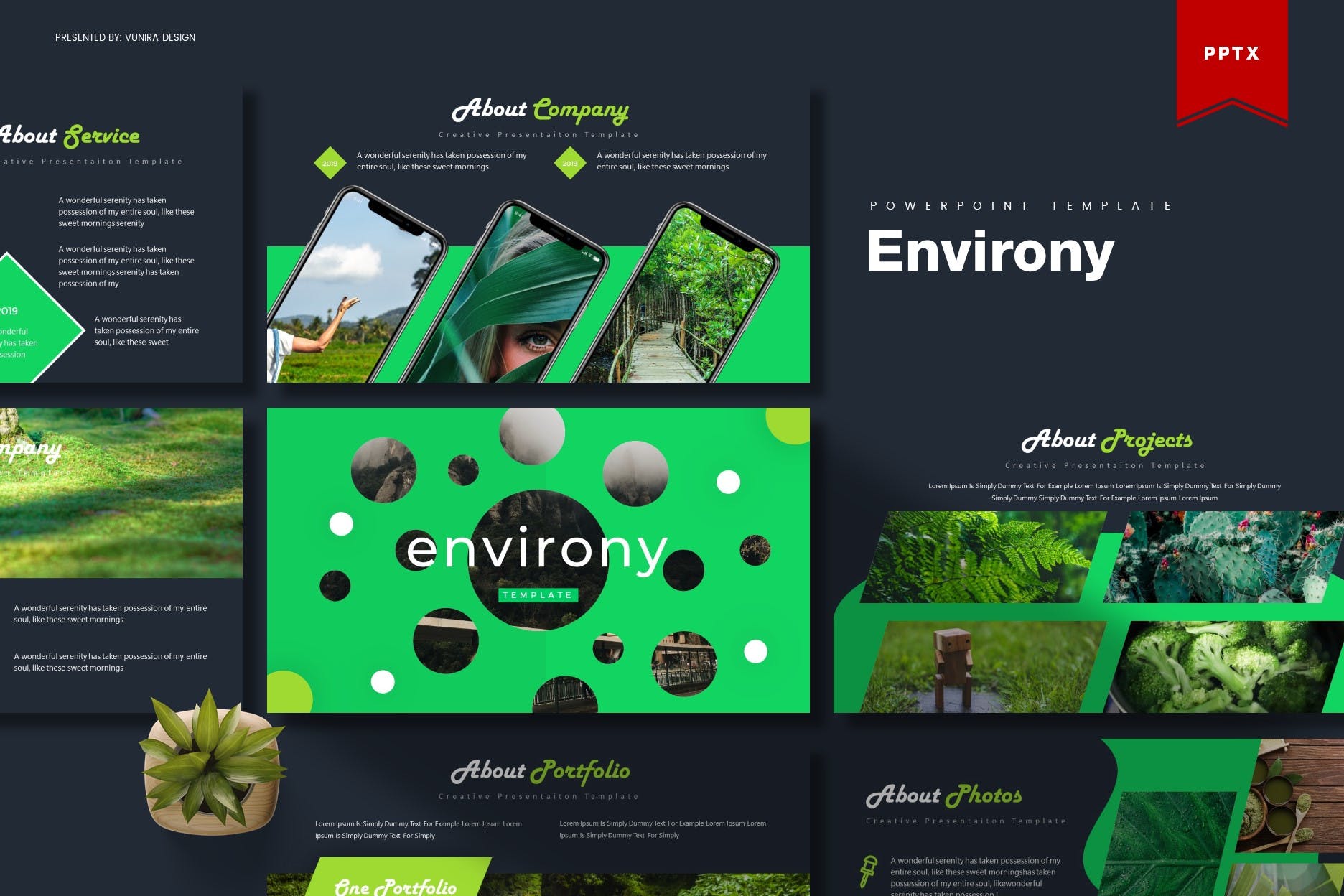 爱护保护环境主题PPT幻灯片设计模板 Environy | Powerpoint Template插图