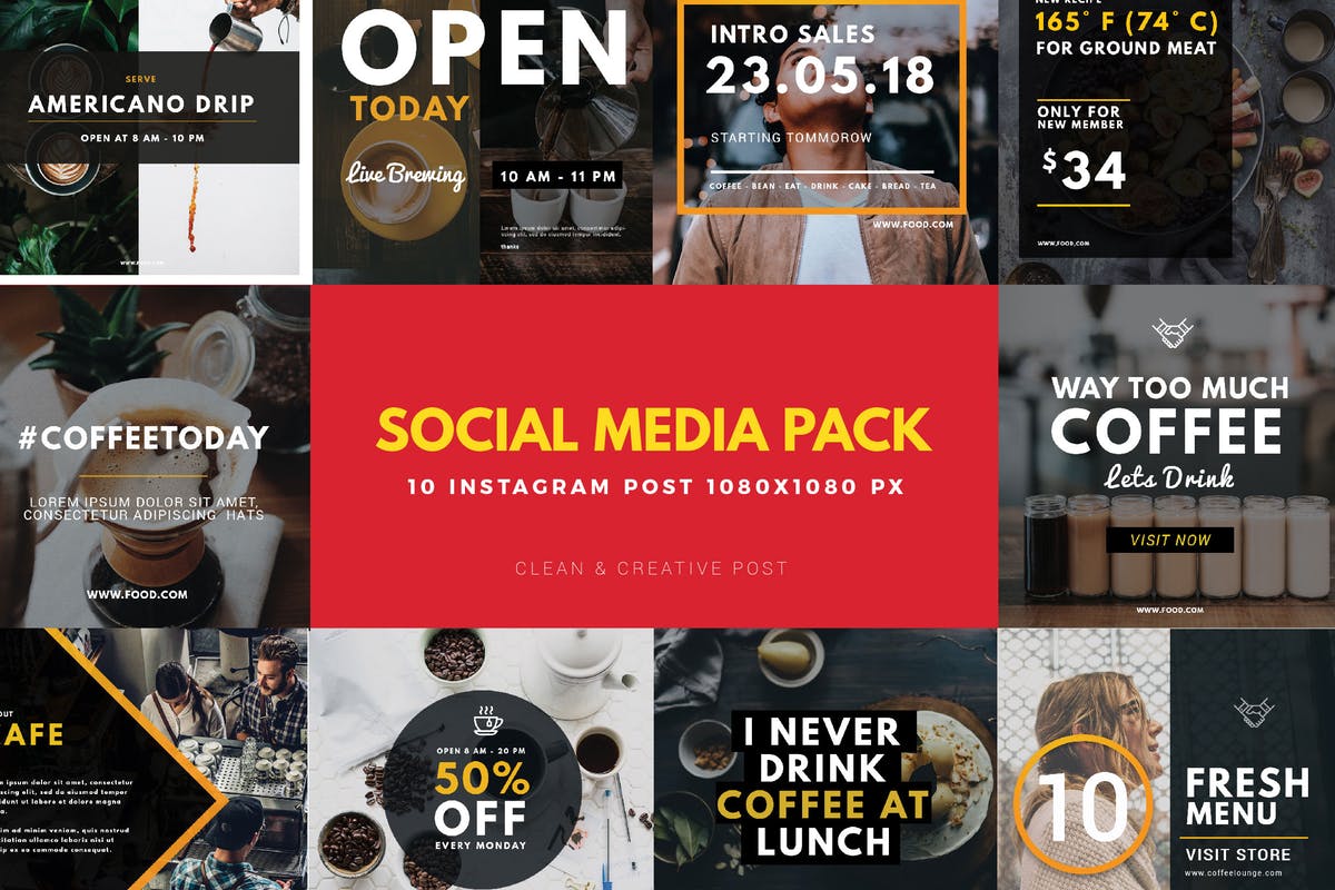 社交媒体新媒体Banner广告模板素材库精选v01 Social Media Banners 01插图