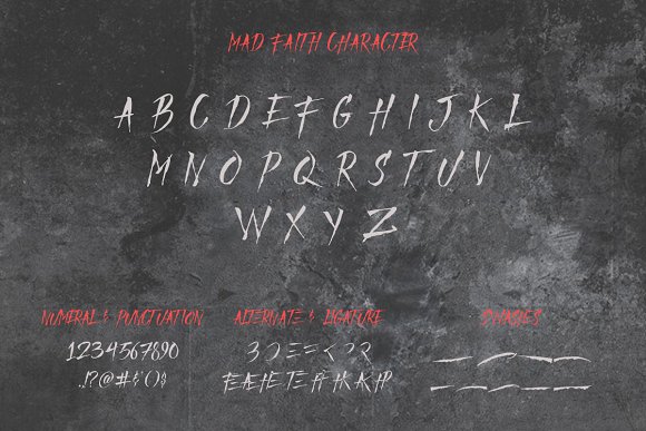 Mad Faith ~ Brush Font插图5