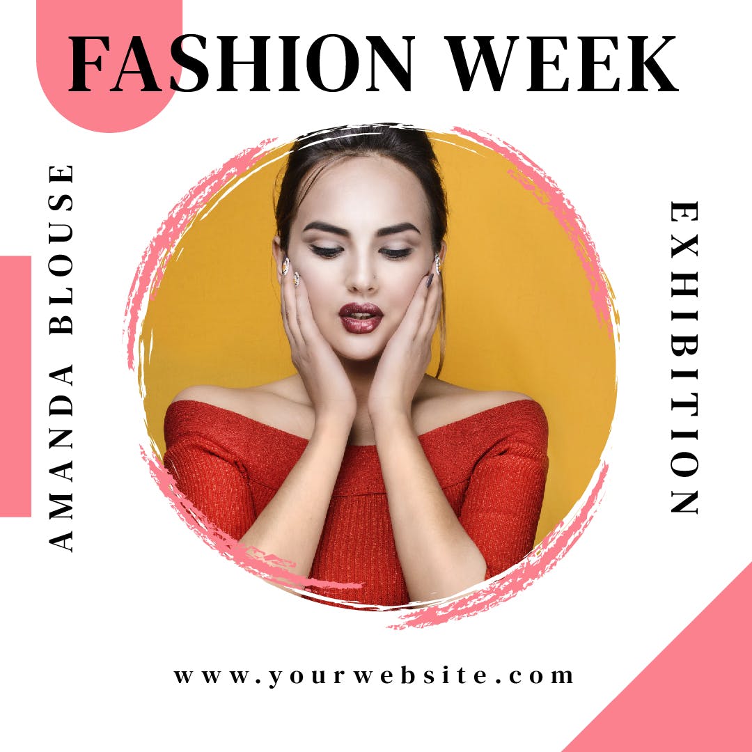 时尚品牌社交媒体推广设计模板素材库精选素材 Fashion Exhibition Media Banners插图(1)