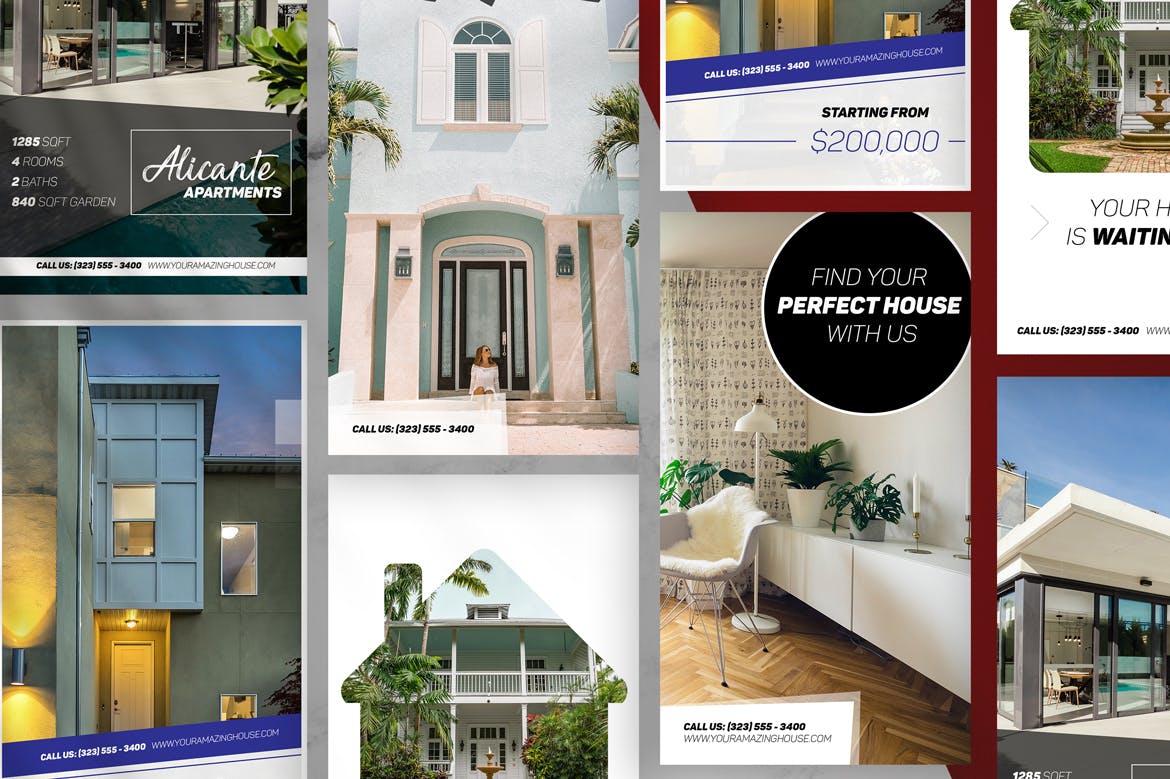 租房/房产租赁主题Instagram品牌故事设计素材 Real Estate Instagram Stories插图(3)