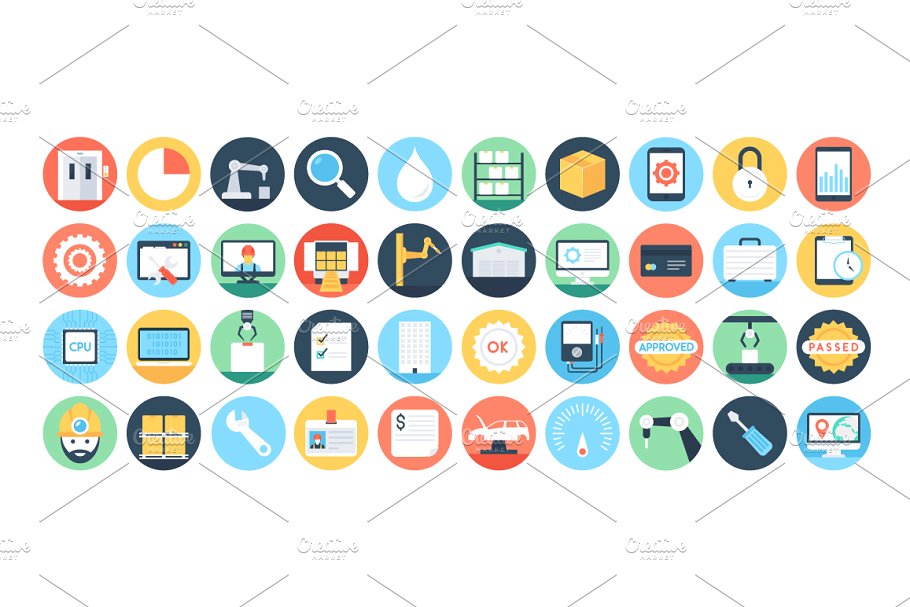 75+制造生产行业图标 75+ Manufacturing & Production Icons插图(1)