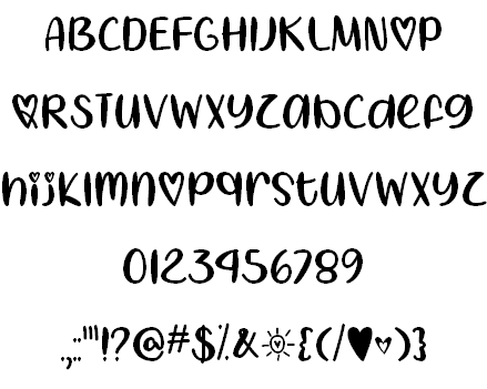 I Heart Summer font插图1