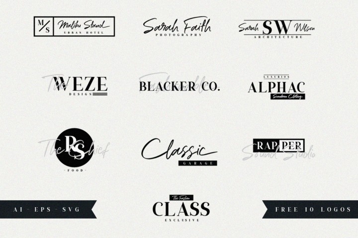 Ripon Font Duo Free 10 Logos插图2