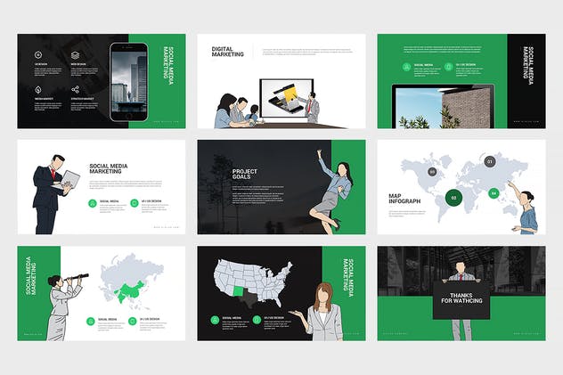 一款实用性强的企业宣传介绍PPT模板素材 Niklas : Powerpoint Presentation插图(4)