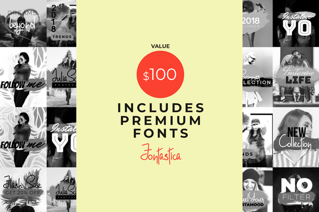 时尚充满活力的Instagram帖子设计模板素材库精选 Trendy & Vibrant Instagram Posts Templates插图(4)