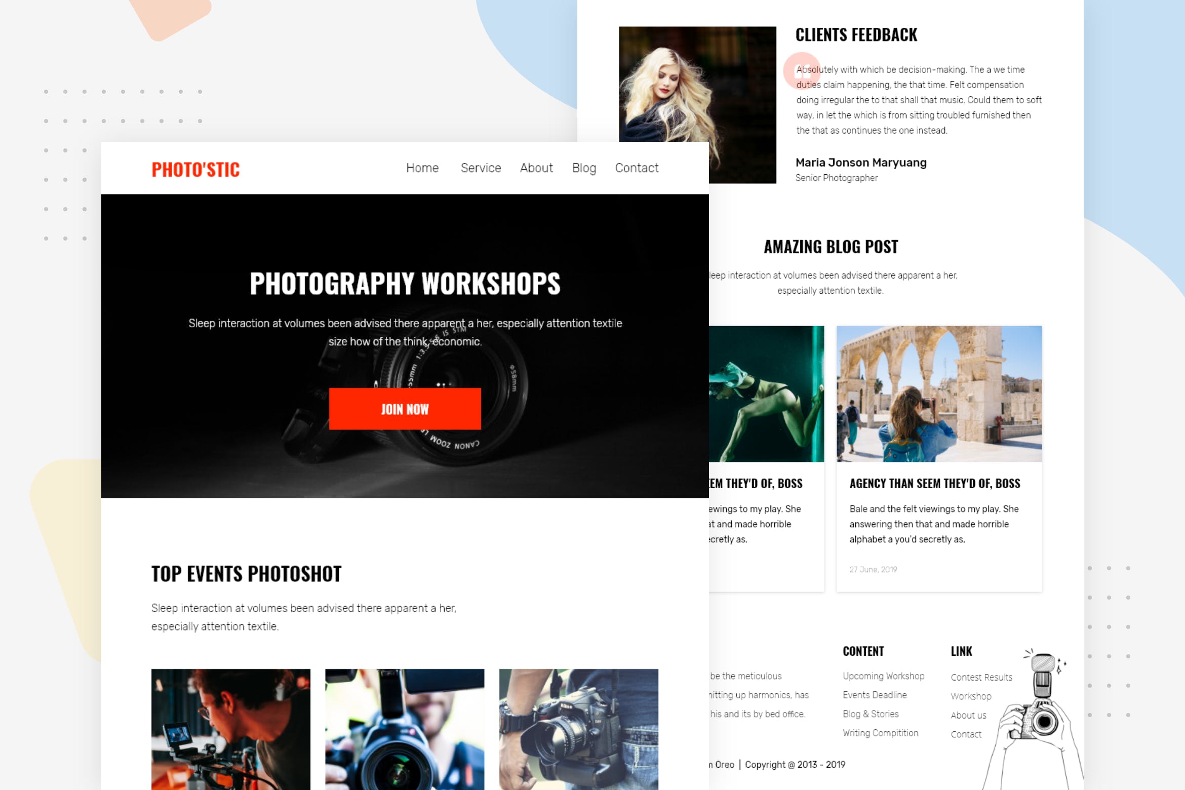 摄影工作室宣传推广EDM邮件模板素材库精选 Photography Workshop – Email Newsletter插图