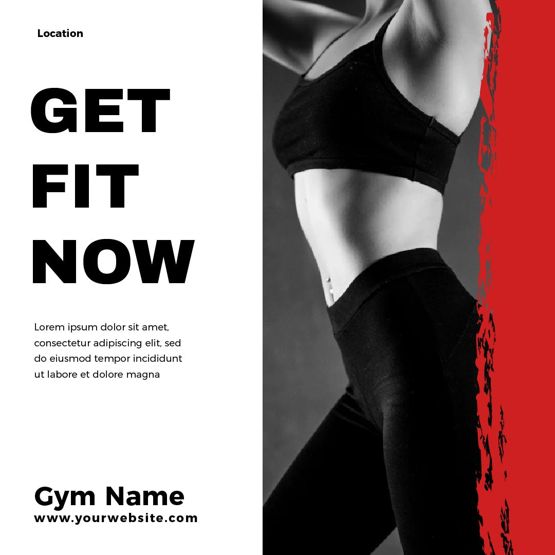 健身品牌社交媒体推广Banner图设计素材 Gym Media Banners插图(9)