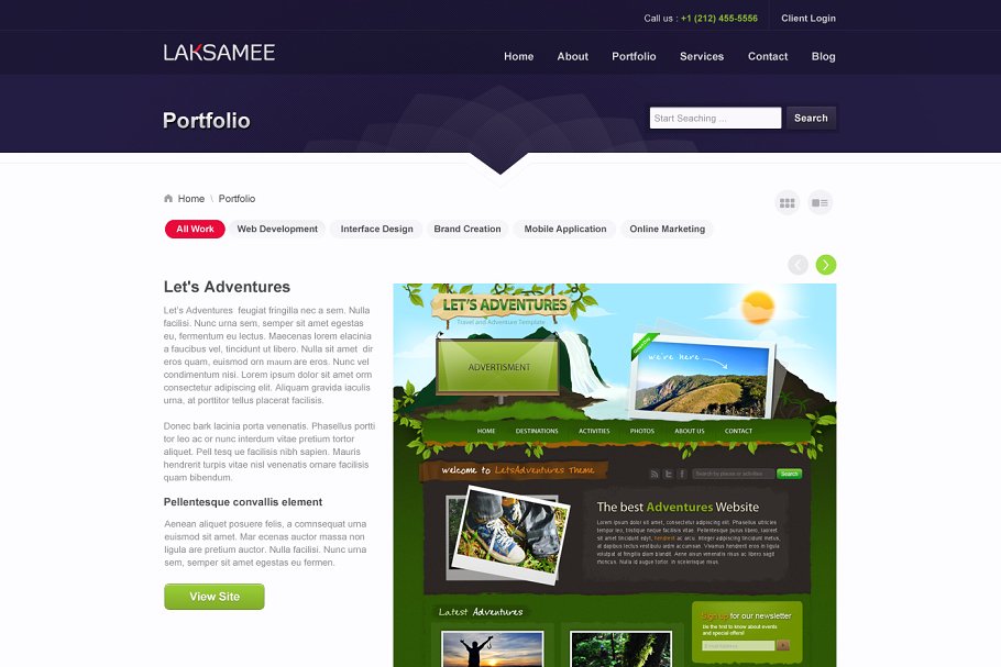 Laksamee洁独特的投资网站/企业网站模板素材库精选 Laksamee PSD Template插图(3)