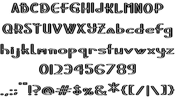 Stripes and Ribbons font插图1 Stripes and Ribbons font插图1