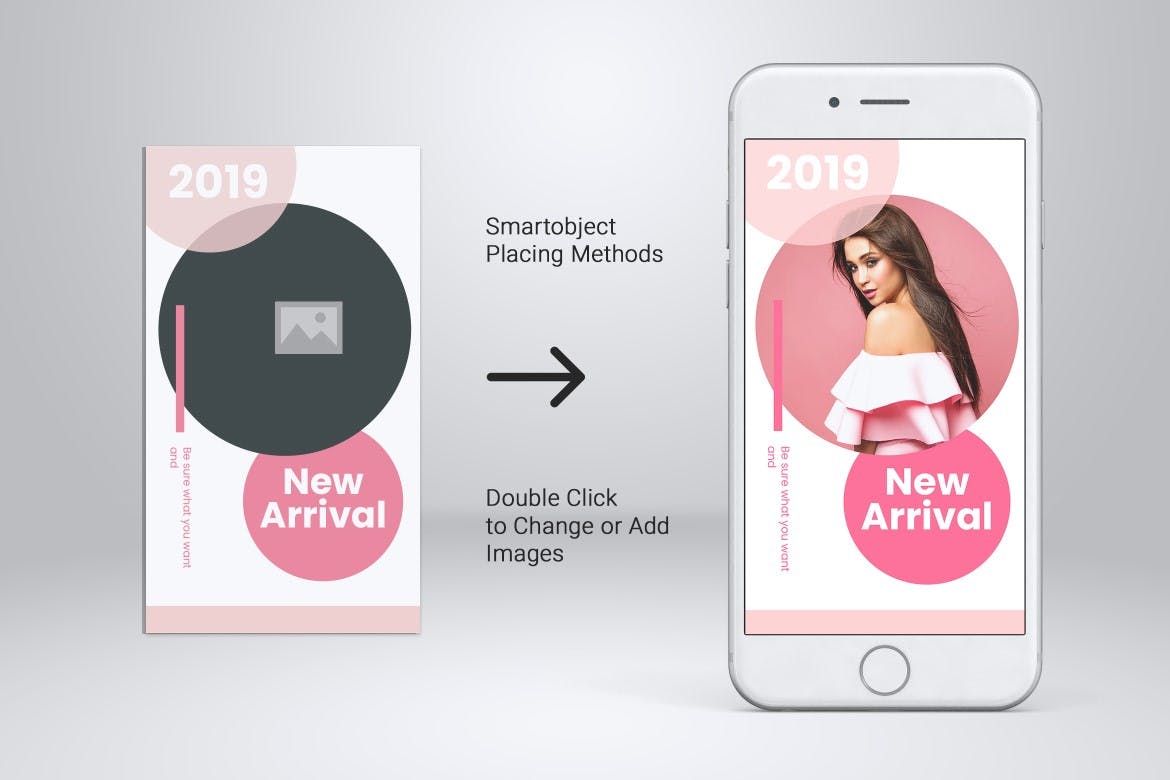 甜蜜时尚主题Instagram社交品牌故事PSD&AI设计模板素材库精选 Sweet Fashion Instagram Stories PSD & AI Template插图(2)