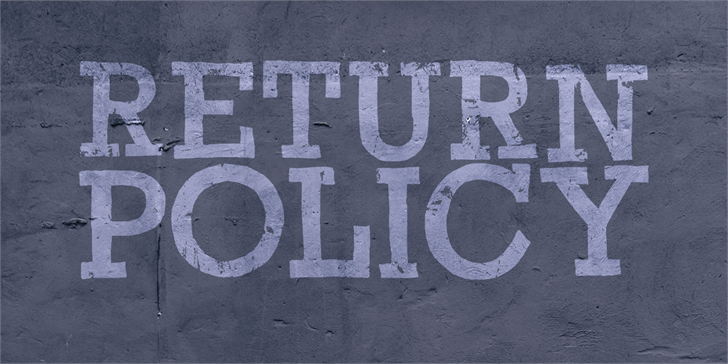 Return Policy DEMO font插图 Return Policy DEMO font插图