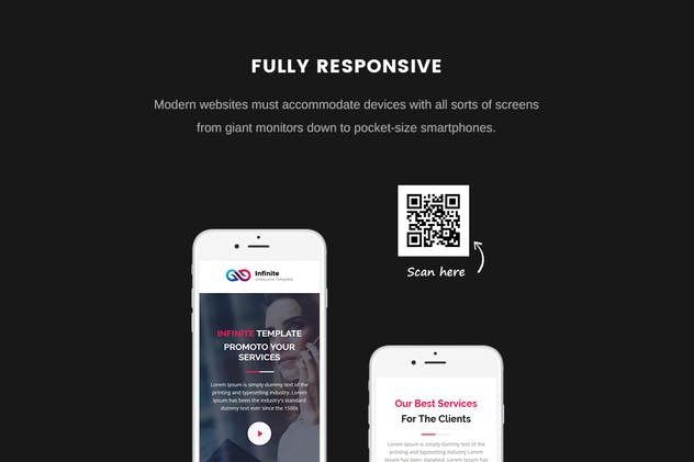 现代创意专业企业网站着陆页HTML模板素材库精选 Infinite – Digital Marketing HTML5 Template插图(2)