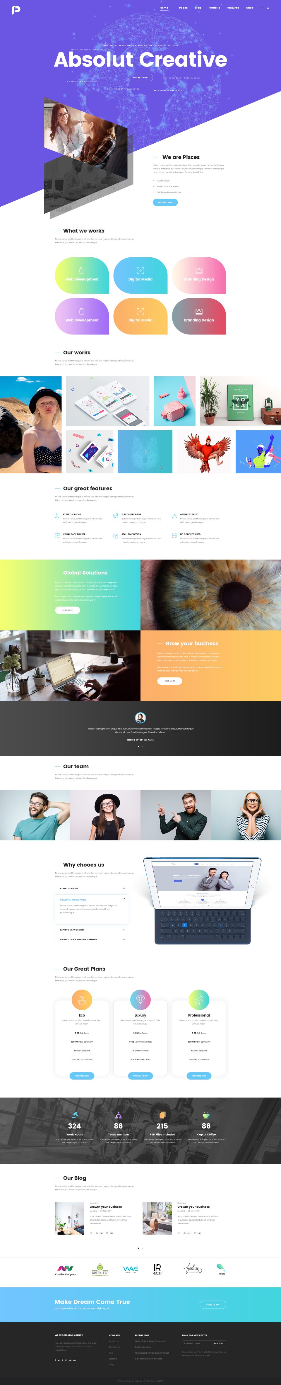高质量网站全套 PSD 模板素材库精选 Pisces-Multi Concept PSD Template插图(43)
