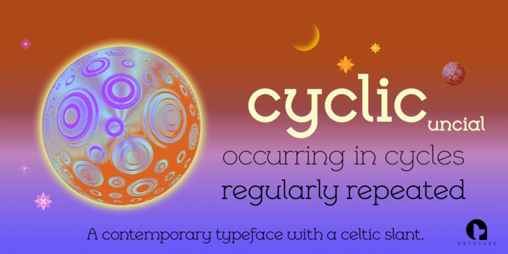 Cyclic Uncial Font Family插图2