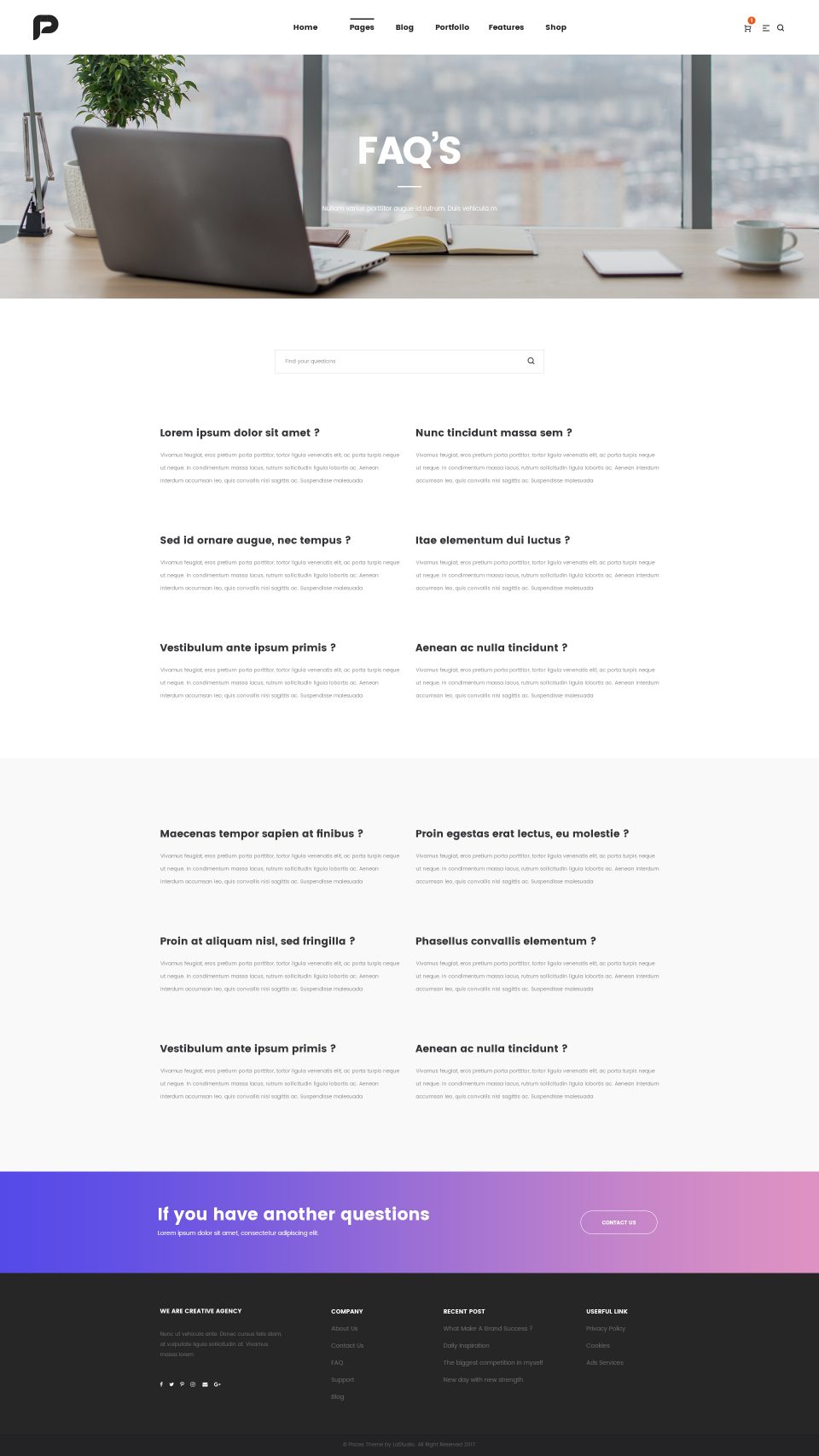 高质量网站全套 PSD 模板素材库精选 Pisces-Multi Concept PSD Template插图