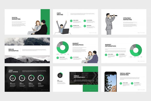 一款实用性强的企业宣传介绍PPT模板素材 Niklas : Powerpoint Presentation插图(3)