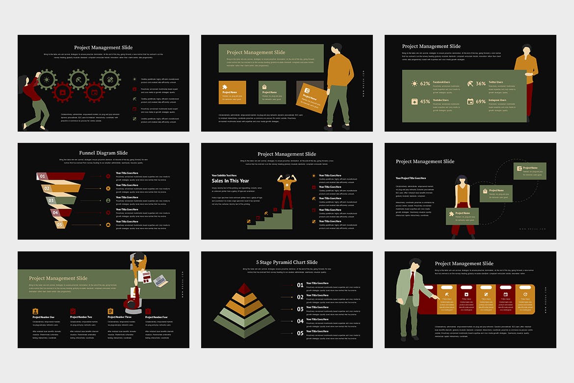 市场分析/市场调研报告PPT模板下载 Rozua : Vector Infographic Business Powerpoint插图(11)
