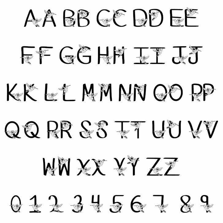 Ks Kristines Hummingbirds font插图