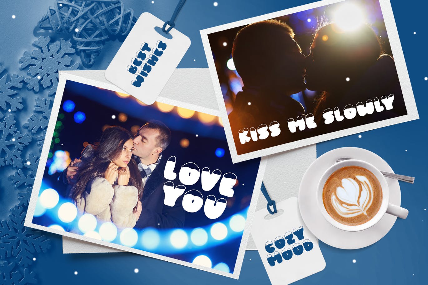 斯堪的纳维亚风格可爱积雪字体素材库精选 Frosty Joy Hand Drawn Display Font插图(3)