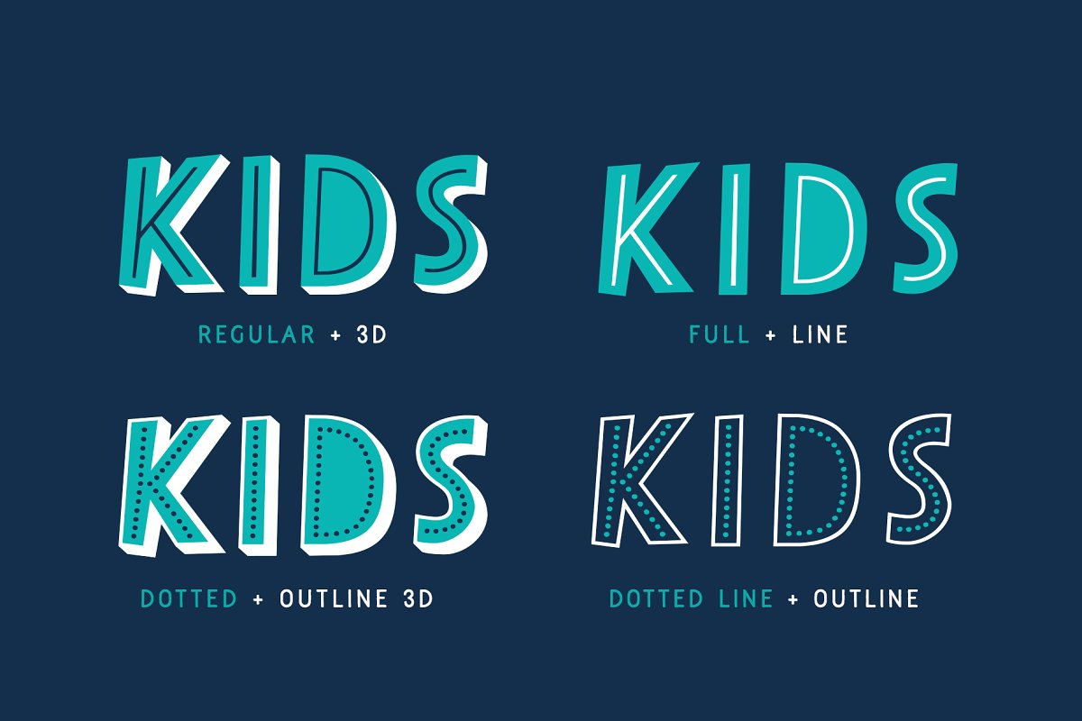 Papercute Inline Font Collection插图2