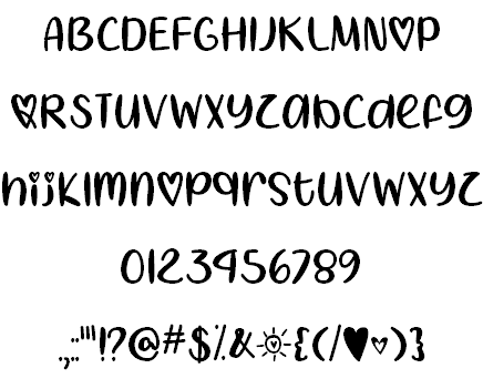 I Heart Summer font插图2