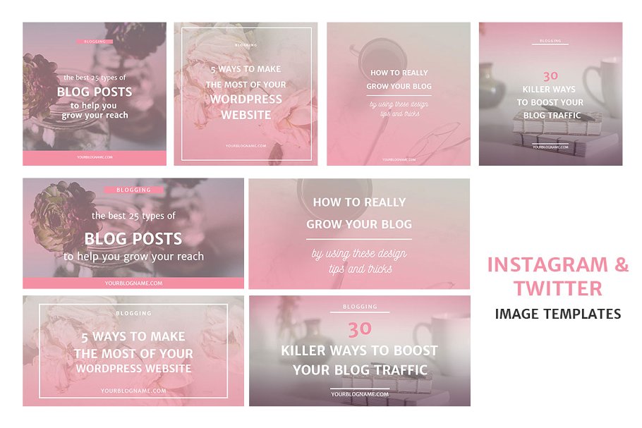 博客&社交媒体配图插图模板素材库精选 Blog and Social Media Image Kit插图(2)