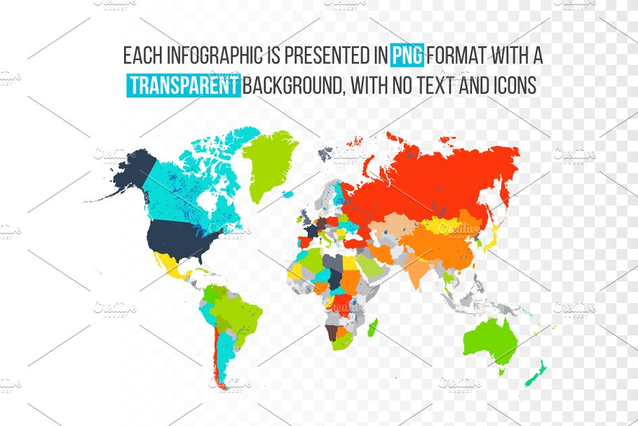 地图图形信息图表报表类幻灯片设计元素 Maps and markers插图(2)